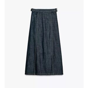 Zara Dark Denim A-Line Skirt